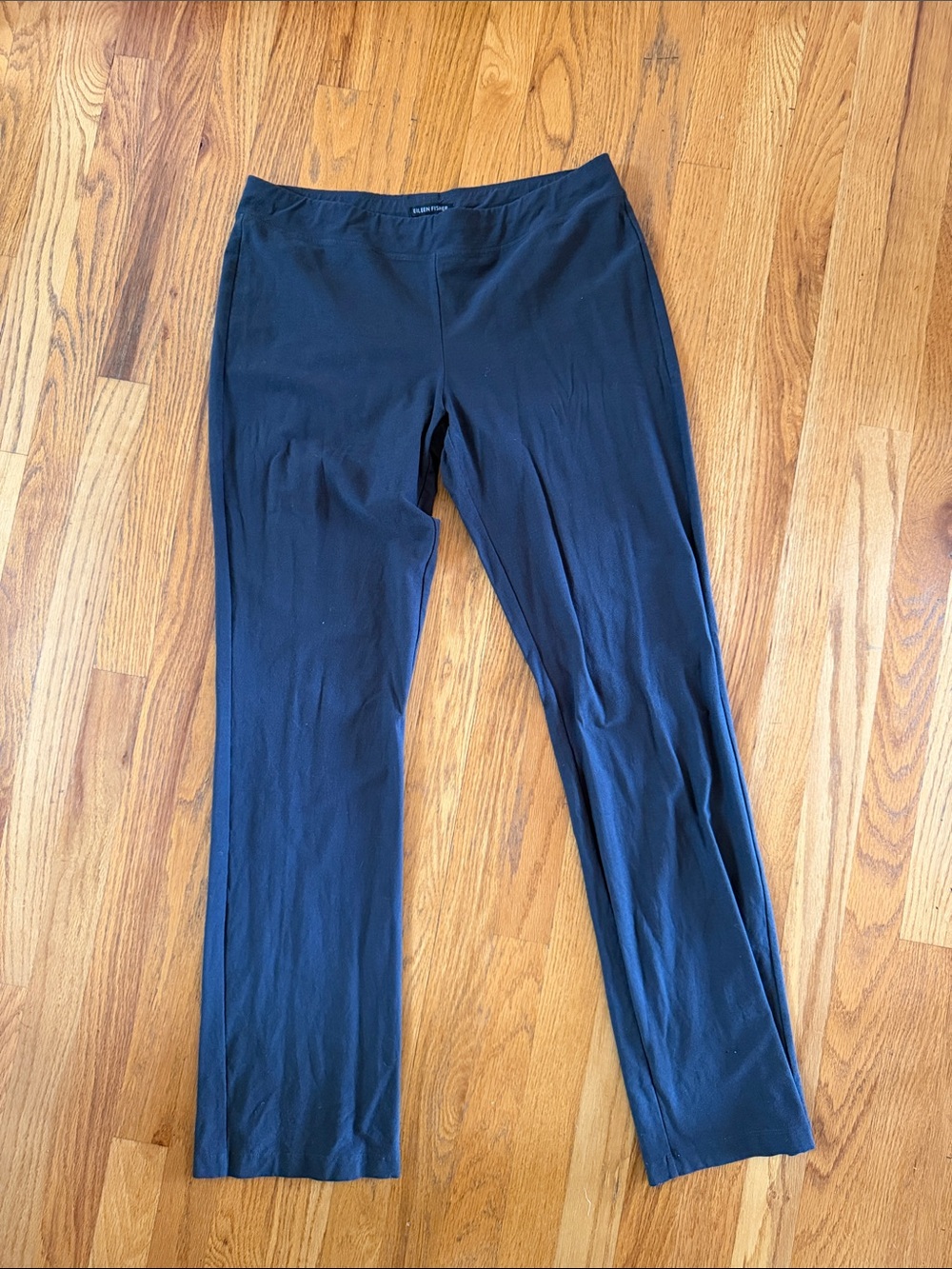 Eileen Fisher Navy Crepe Pull On Pants